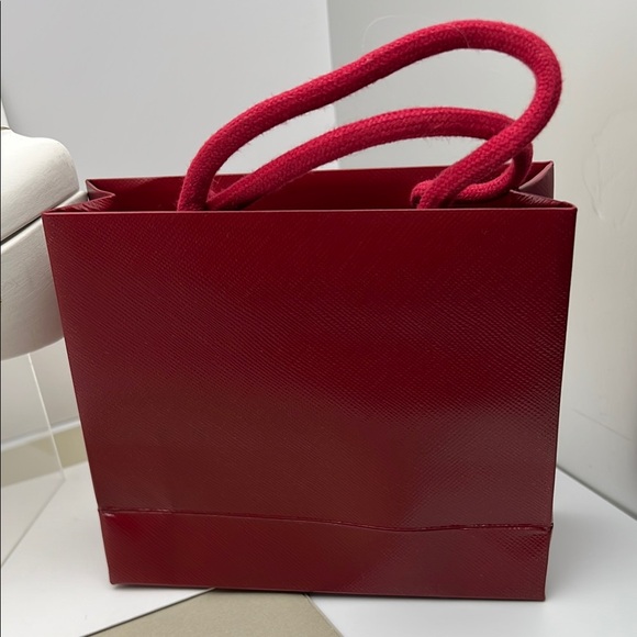 Cartier Red Shopping Bag 4.75” H x 5.5” W x 2” D - Picture 3 of 7